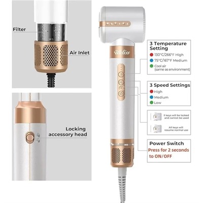سشوار و حالت‌دهنده مو Keratin 3D PRO L مدل L-2578