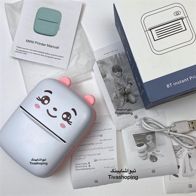 مینی پرینتر حرارتی مدل خرگوشی Eschen مدل ‎Portable Printer| MINI PRINTER