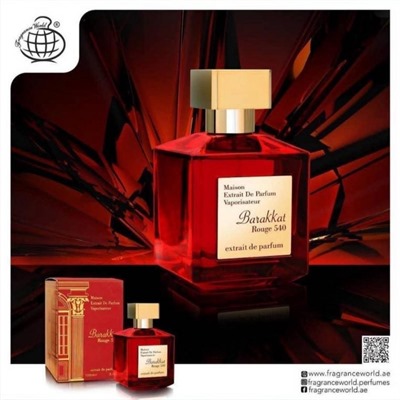 عطر ادکلن باکارات رژ قرمز فرگرانس ورد Barakkat Rouge 540 حجم 100 میل