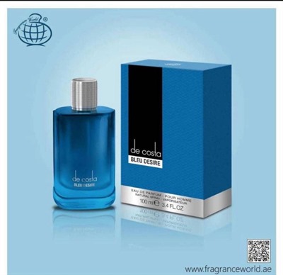 ادو پرفیوم مردانه فراگرنس ورد مدل De Costa Bleu Desire حجم 100 میلی لیتر