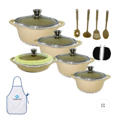 سرویس قابلمه ۱۷ پارچه گرانیت وگاتی مدل GRV17
