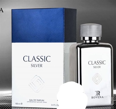 ادکلن کلاسیک سیلور روونا مردانه CLASSIC SILVERحجم 100میل کد 399 ROVENA