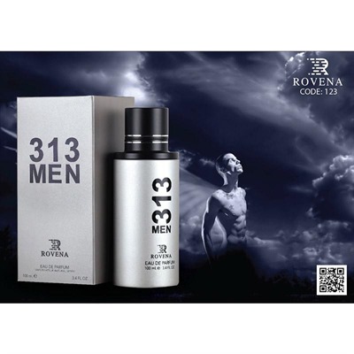 ادکلن مردانه روونا Rovena 313 men حجم ۱۰۰ میل کارولینا هررا123نقره ای