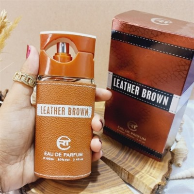 ادکلن مردانه آر تی مدل leather brown حجم 100 میلی لیتر