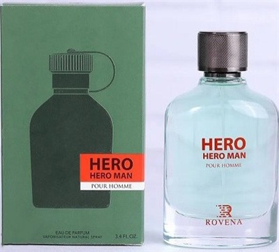 ادکلن روونا مدل هیرو من پور هوم رایحه هوگو سبز ROVENA Hero Man کد 411